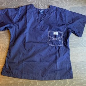 Blue Sky Scrub Top
